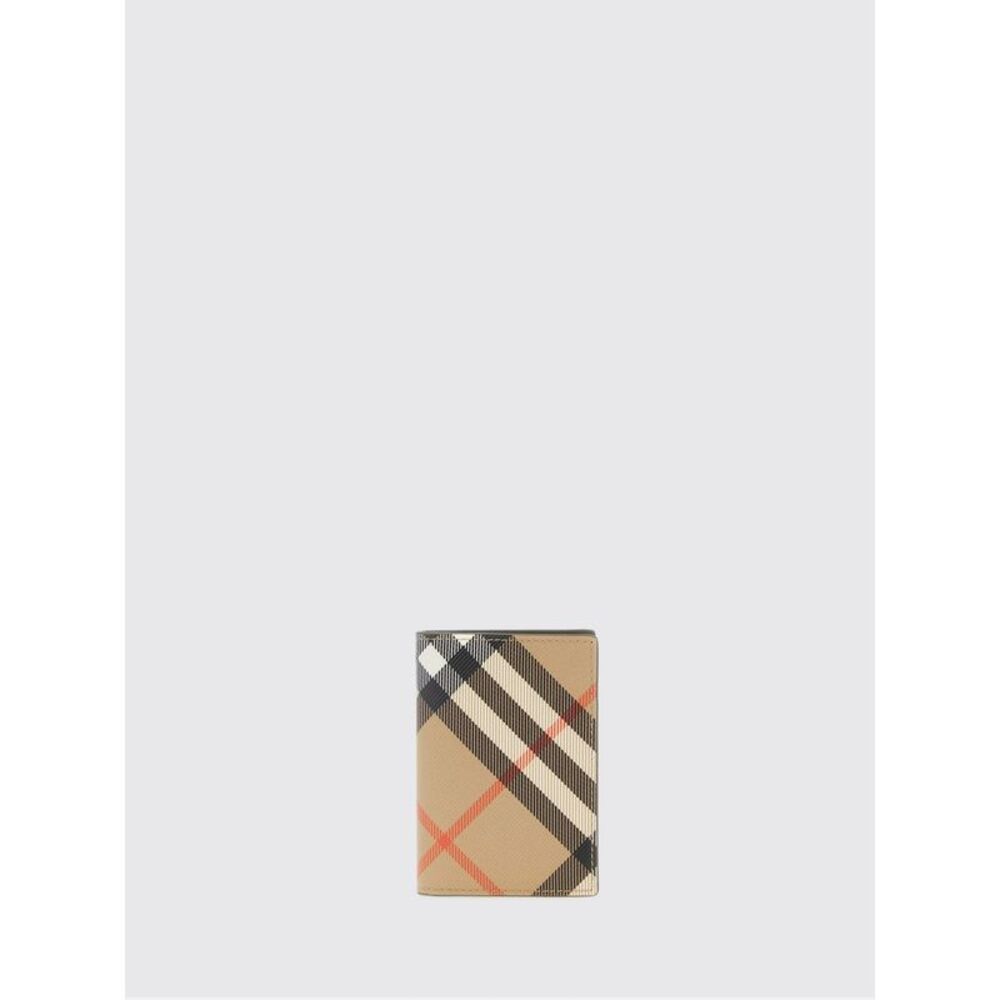 Burberry Men Vintage Check Coated Cotton Bifold Card Holder Burberry